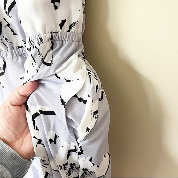 Lane Bryant Lilac Floral Bloom Chiffon Handkerchief Hem Midi Dress 14 Purple NWT - Picture 7 of 16